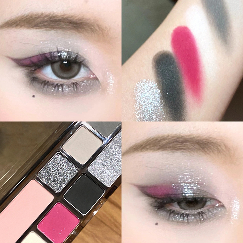 INS Xiaohongshu mismo estilo Sombra de ojos de baja saturación Sombra de ojos mate Sombra de ojos Pure Wind Maquillaje ligero diario Verde