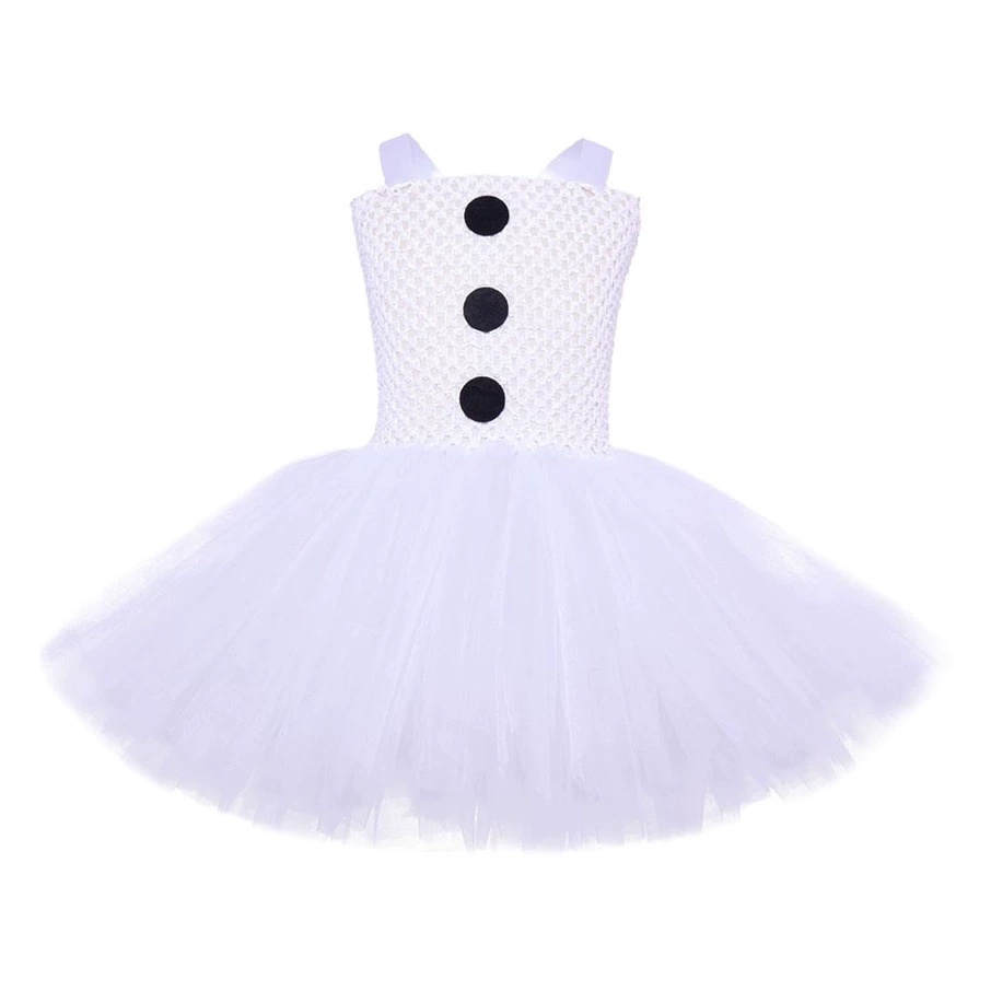 Рождественский детский костюм Frozen Snow Treasure Принцесса Юбка Девушки Снеговик одевается в пышную юбку Праздничный костюм
