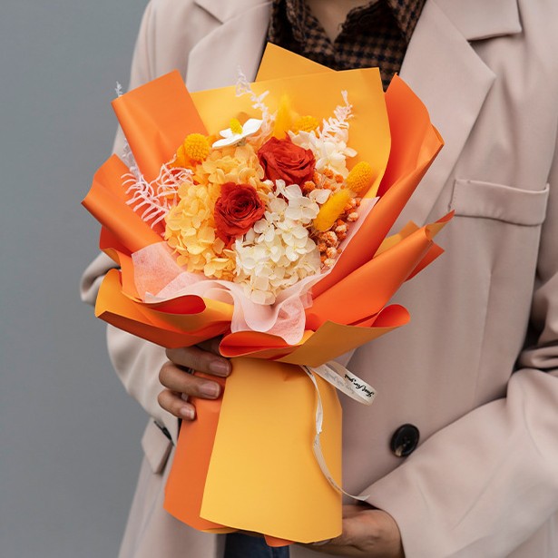 Amazon explosiva flor eterna ramo de rosas regalo de flores reales del día de San Valentín ramo inmortal decoración de alta calidad al por mayor