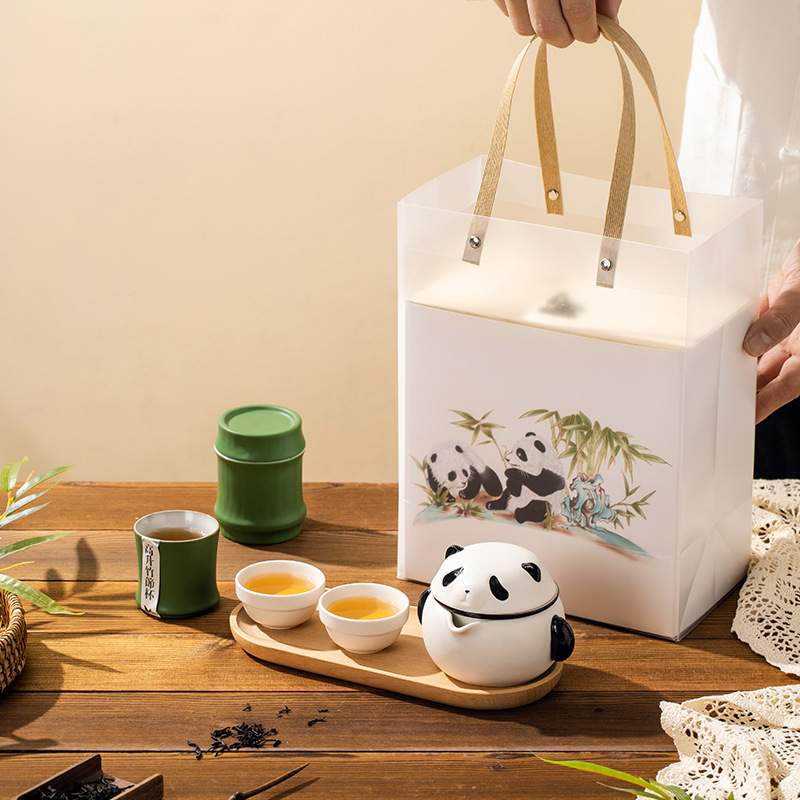 中国特色礼物送外国友人四川成都特产文创熊猫茶具礼盒商务伴手礼