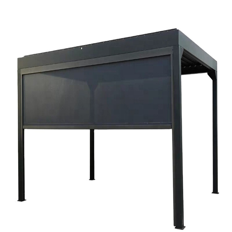 Electric folding balcony sunshade, pergola side blinds, vertical awning sunshade