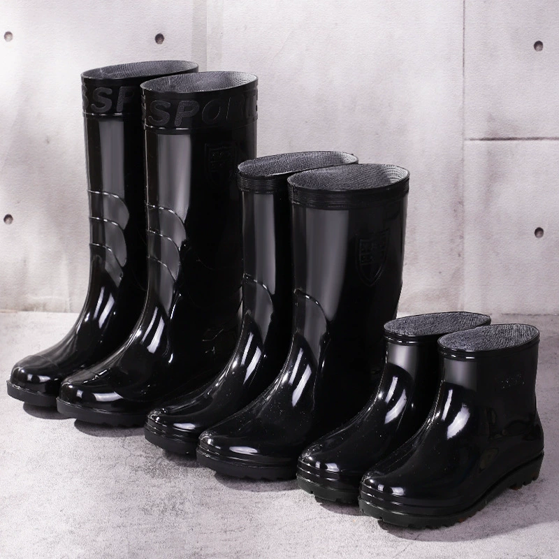 Трансграничная внешняя торговля Экспорт Оптовая дождевая обувь средняя труба рабочей площадки резиновая обувь водонепроницаемая нескользящая теплая водная обувь для взрослых дождевая сапоги