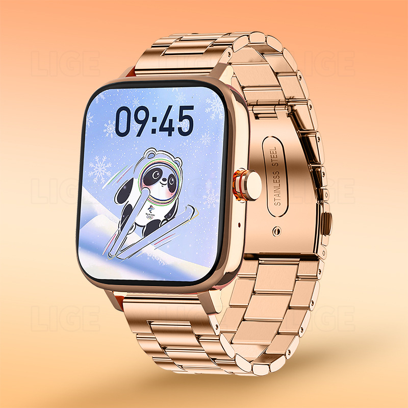 Unisex Smartwatch mit Schlaf- und Herzfrequenzüberwachung, wasserdichtes, schlankes Armband für Laufen, Business, Luxus/Sport-Stil_voghion.com