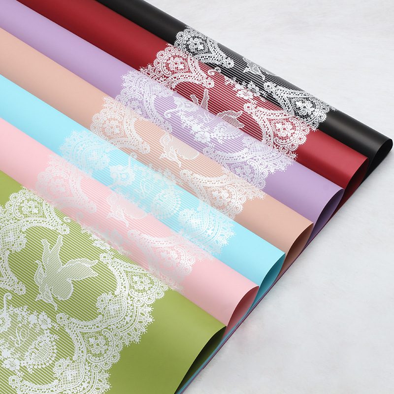 Huaxi Aisheng papel de embalaje de encaje tridimensional ramo de flores hecho a mano DIY material de alta calidad ramo florista papel de embalaje de flores