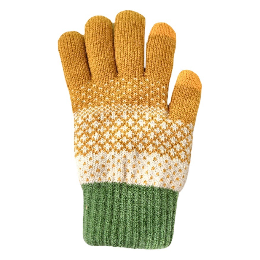 Nuevos guantes de mujer de invierno cálido color sólido de moda doble capa forrada de lana engrosada estudiante ciclismo pantalla táctil dedo completo hombres