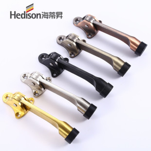 Zinc Alloy Pedal Door Stop Plug Random Stop Foot Step on Door Top Moveable Horseshoe-Shaped Door Stop Door Support Anti-Collision Limiter