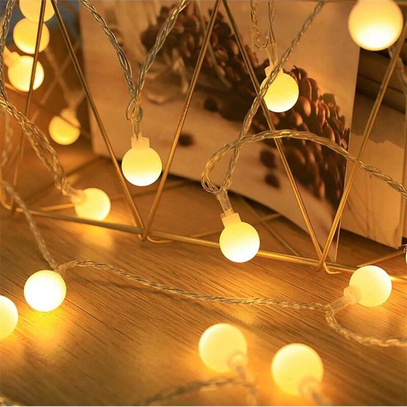 Cross-Border USB Small White Ball Decorative Lights Fairy Light String Party Bedroom Birthday Wedding Party Decoration Cross-Border USB Small White Ball Decorative Lights Fairy Light String Party Bedroom Birthday Wedding Party Decoration