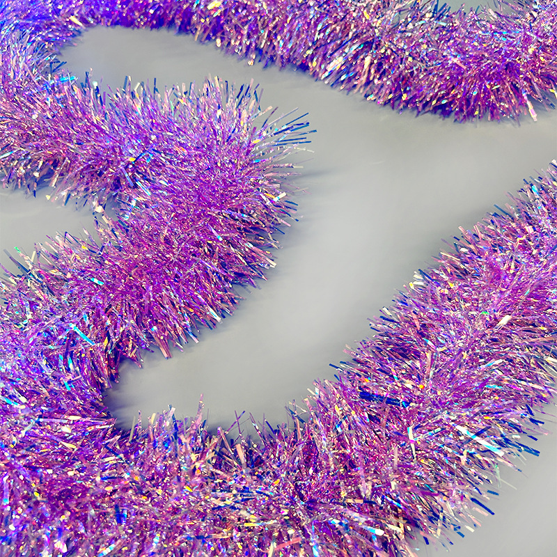 Fiesta de Navidad transfronteriza decoración colorida tira de lana colorida tira de brillo dorado diseño de boda colorida