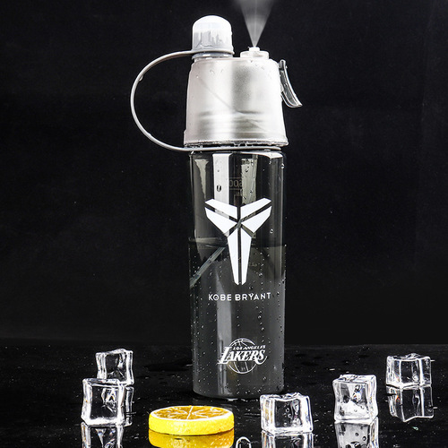 Factory-wholesale basketball water bottles: gifts featuring Kyrie, Kobe, and Curry—portable spray mugs perfect for student military training.