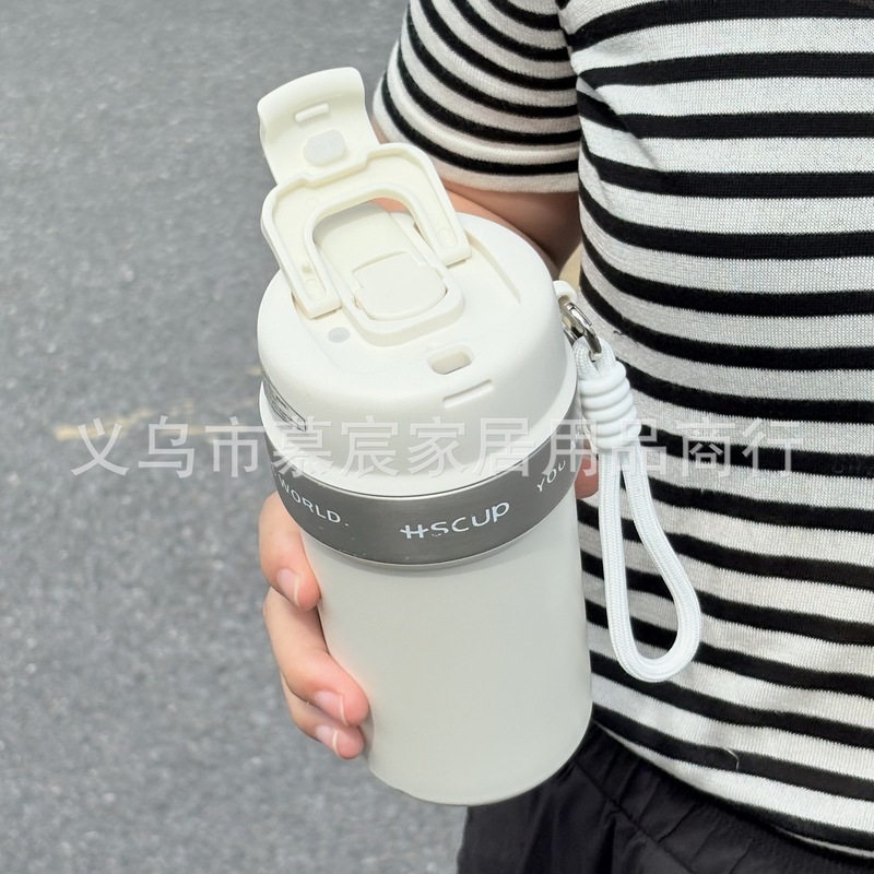 咖啡杯不锈钢保温杯女便携随行男生吸管外带双饮保冷水杯子户外|undefined