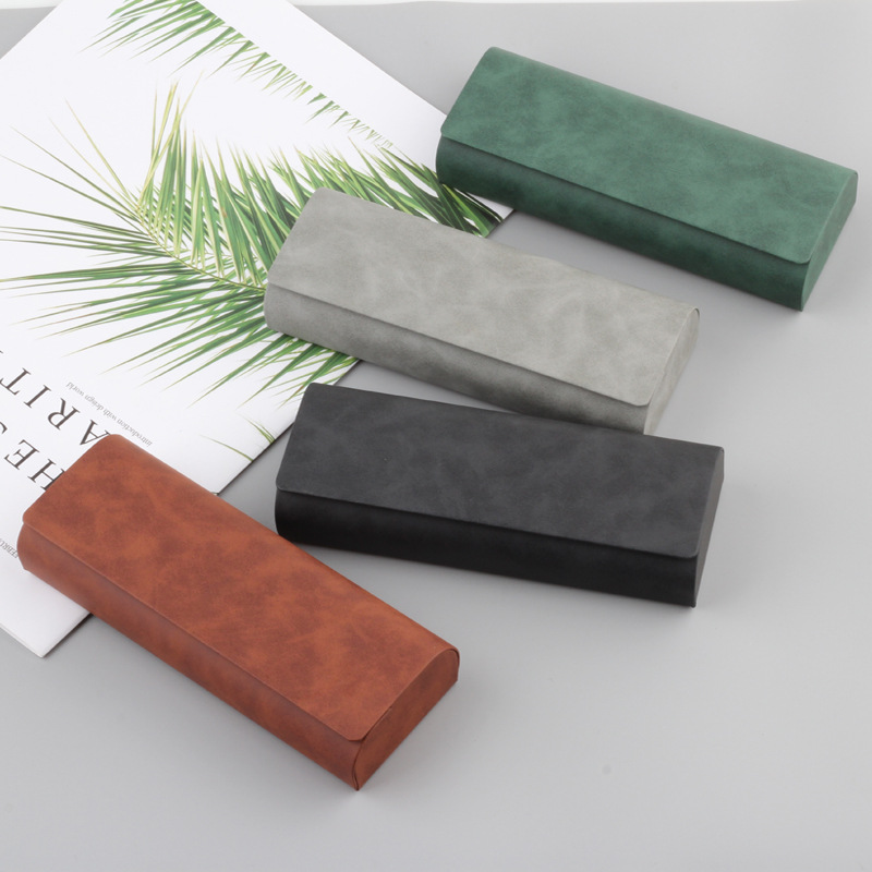 眼镜盒复古文艺大气抗压自动吸附磁铁手工近视镜收纳盒梦幻眼镜盒