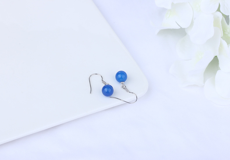 1 Pair 925 Sterling Silver Gem Geometric Drop Earrings display picture 13