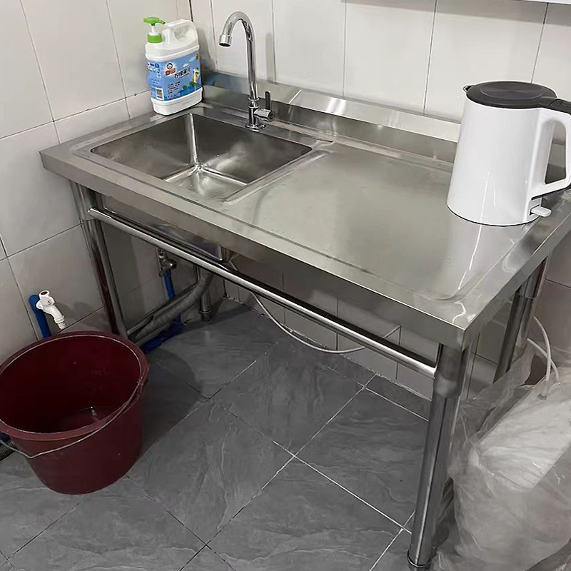 Customized Commercial Stainless Steel Sink 304 Kitchen Sink Wash Basin with Platform Stainless Steel Sink Customized