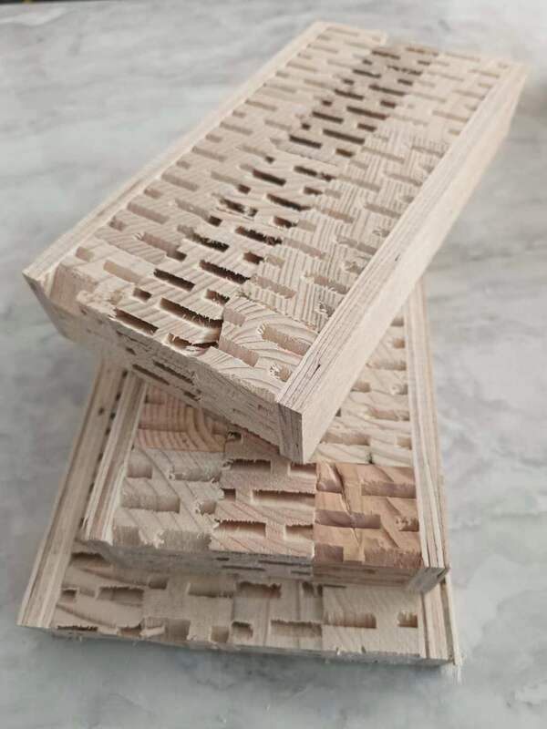 Wooden door filling solid wood mechanics door core board three-dimensional mechanics board