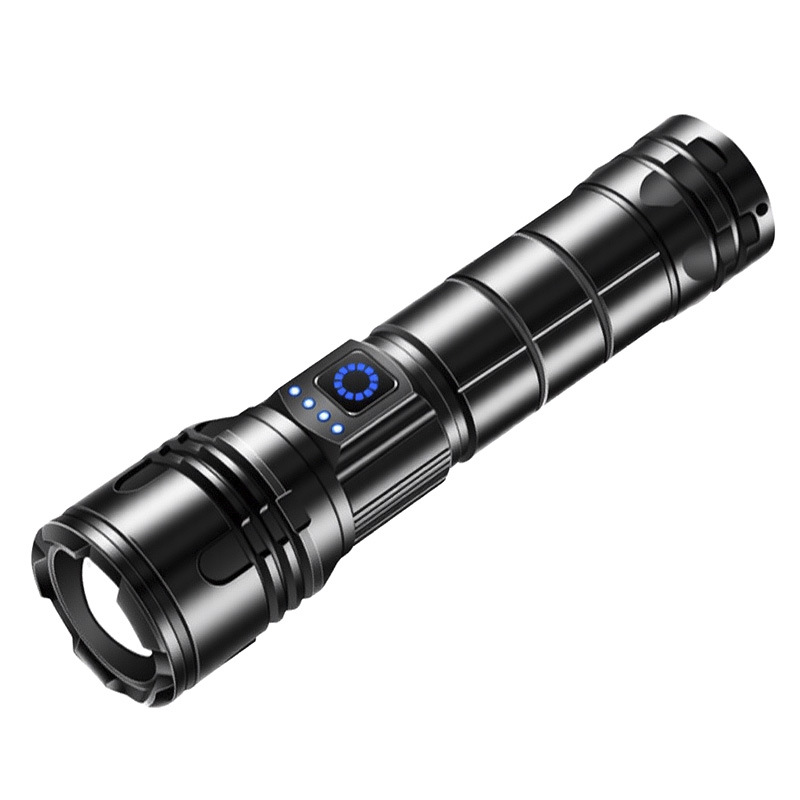 Lintera de luz intensa al aire libre de alta potencia remota láser recargable zoom ultra brillante y durable cañón de acero de larga duración