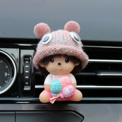 Cute Cartoon Couple Car Accessories Car Perfume Aromatherapy - color-balloon