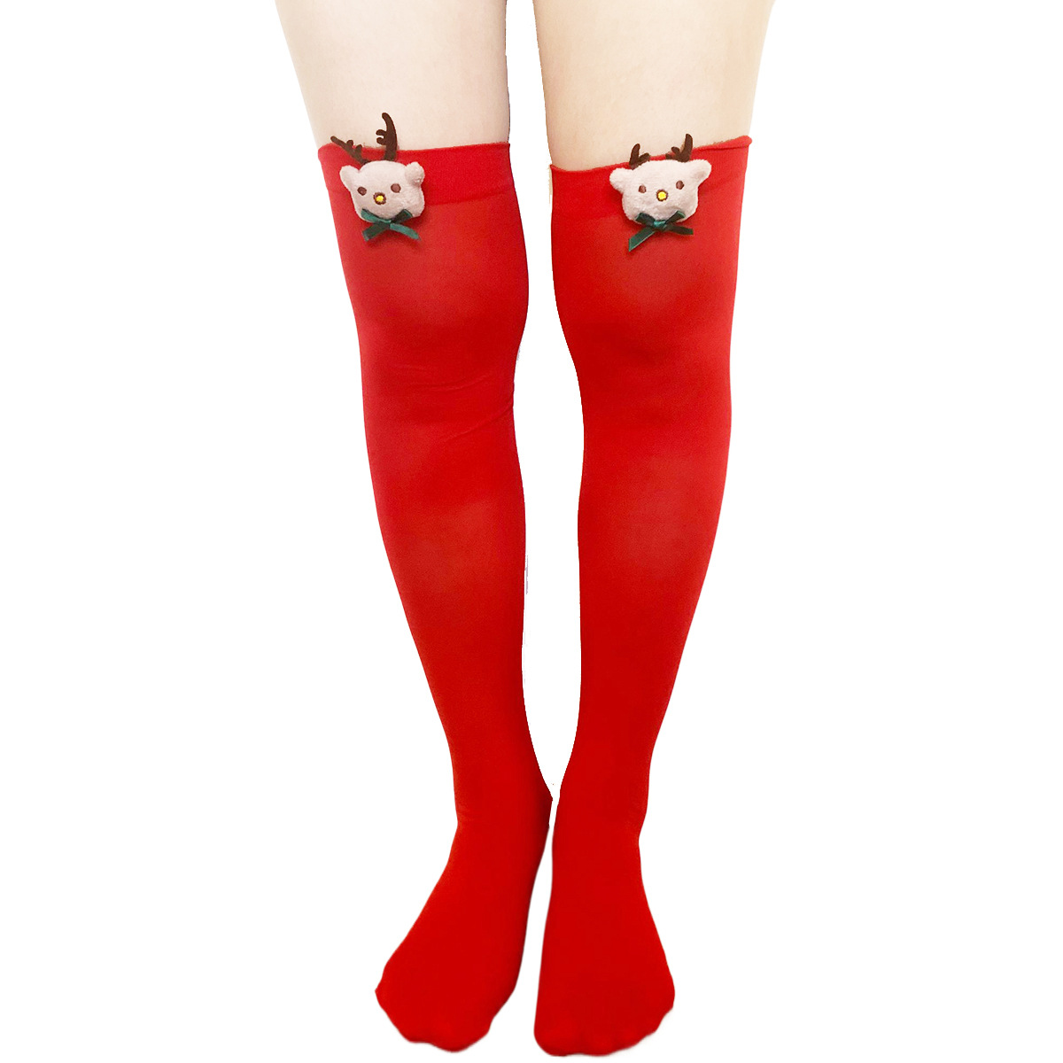 Medias de Navidad fabricantes transfronterizos en stock Medias de Halloween vacaciones vestir ropa accesorios rayas sobre la rodilla Calcetines