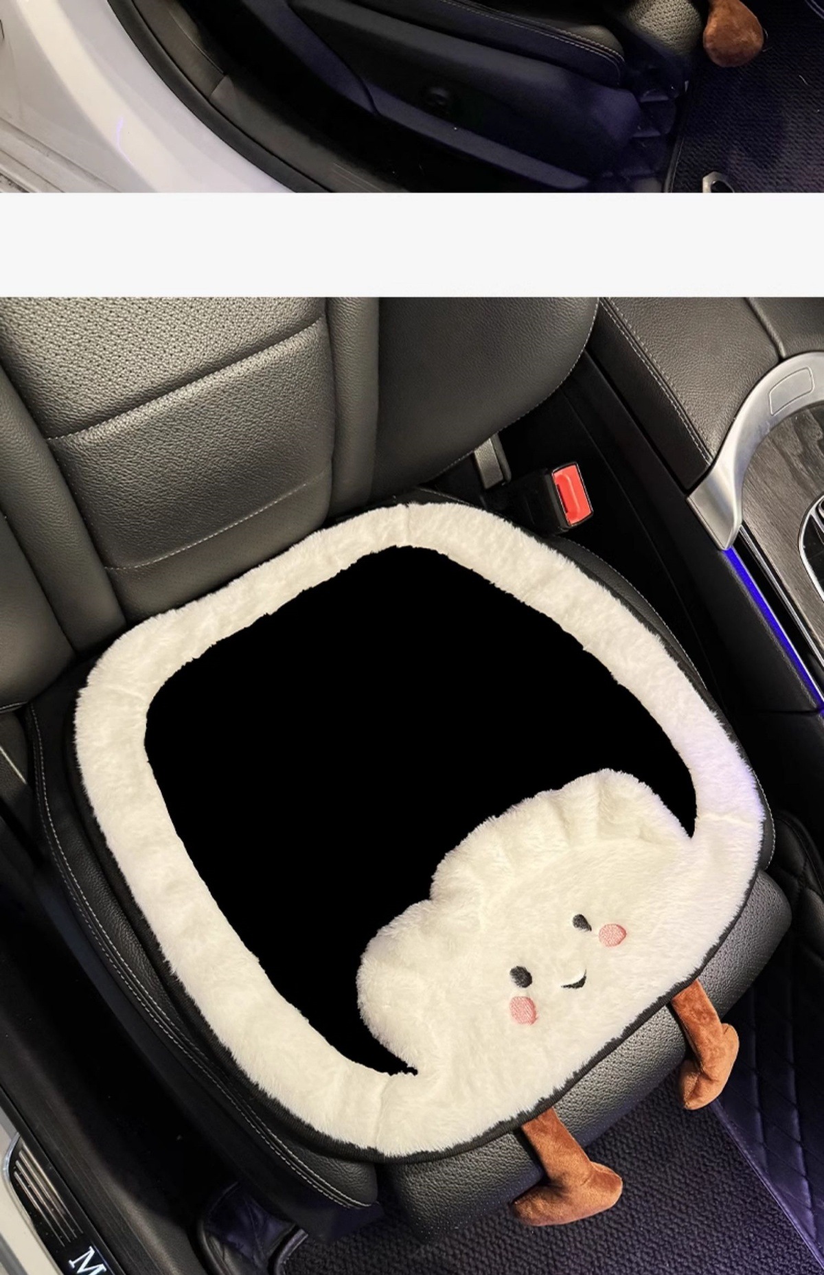 Suitable for Car Lumbar Cushion Integrated Seat Cushion, Cute and Good-Looking Autumn and Winter Warm Car Lumbar Cushion