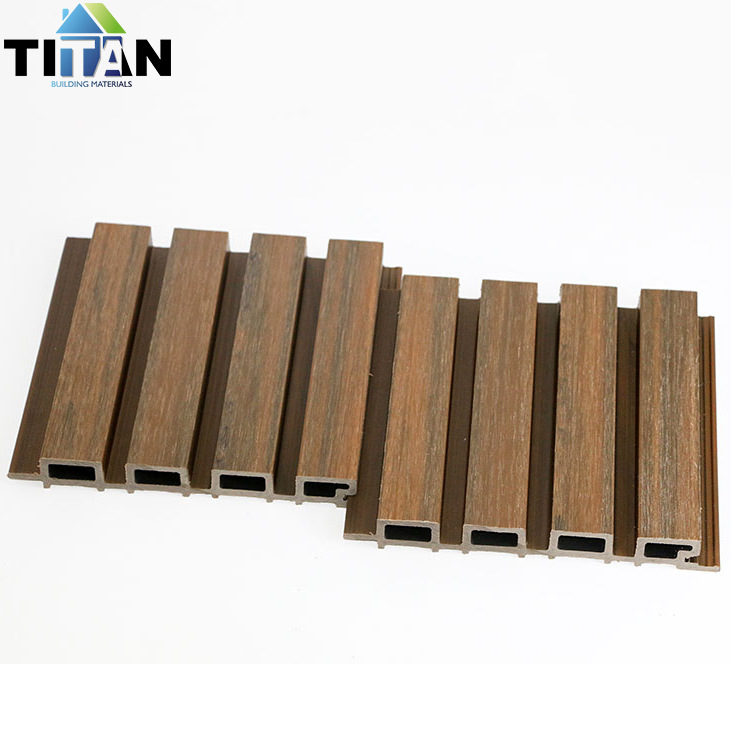 Exportación de comercio exterior WPC rejilla de madera ecológica malla de pared de fondo rojo tablero decorativo techo madera ecológica bambú rejilla de fibra de madera