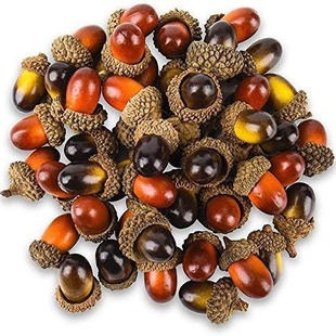 Cross-border simulation acorn set Halloween Thanksgiving color DIY decoration accessories festival photography decoration