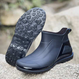 跨境代发雨鞋男中筒雨靴厚底防滑外穿胶鞋防水户外钓鱼洗车水鞋男