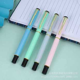 Creative Morandi Macaron Color 801 Metal Signature Pen Printed Logo Advertising Gift Gel Pen Stationery