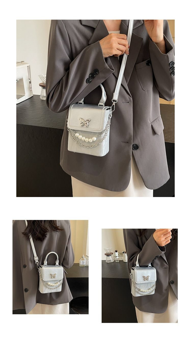 Niche Handheld Box 2024 New Color Contrasting Crossbody Fashion Butterfly Commuter Phone Shoulder Bag_voghion.com