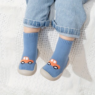 �羳���Q��Soft Warm Cozy Cartoon Fox Toddler Sock Shoes Non