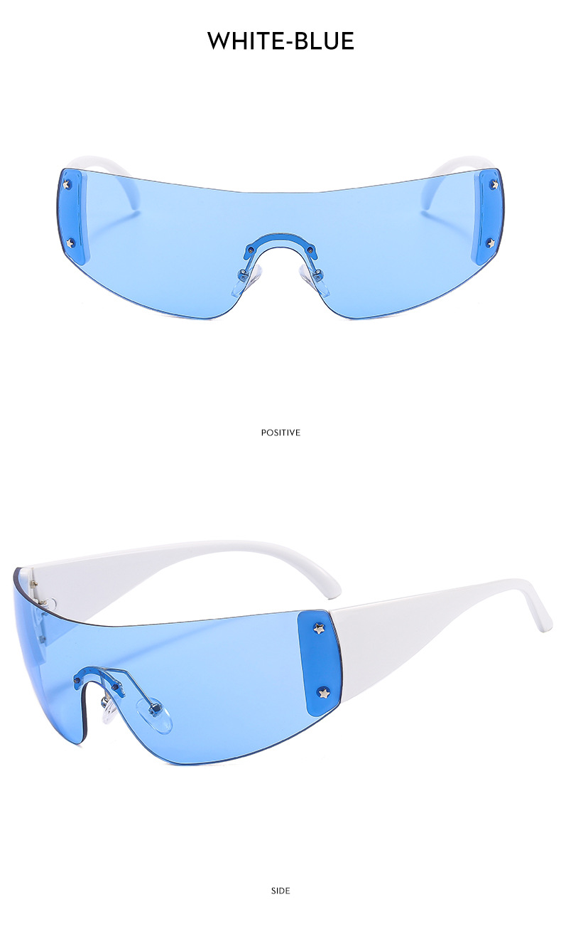 Y2k Five-pointed Star Frameless Sunglasses For Women Retro Style_voghion.com