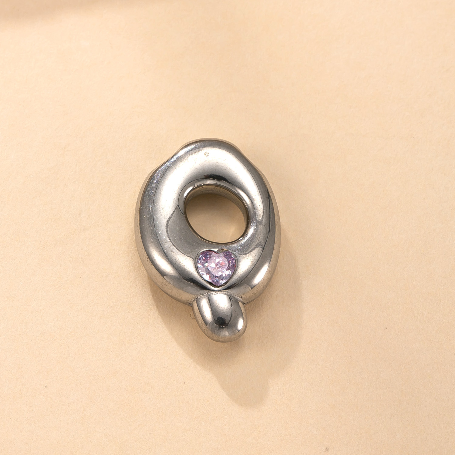 Colgante único transfronterizo de joyería de acero inoxidable fundición con incrustaciones de diamantes de color 26 letras accesorios de collar moda simple pulsera briy