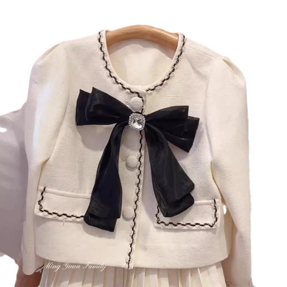 Весенний комплект, длинный рукав, куртка, плисированная юбка, стиль Chanel, тренд сезона