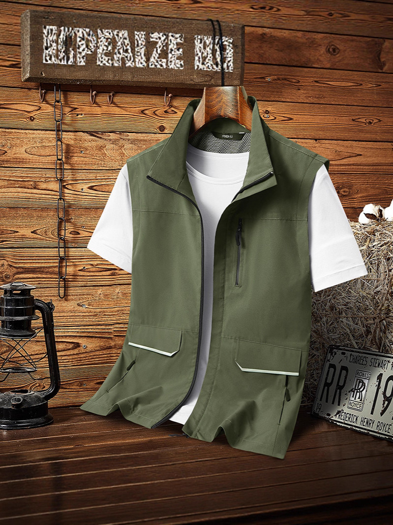 Equipo chaleco superior LOGO fotografía al aire libre hombro voluntario publicidad clips caballo ropa de trabajo chaleco de fragancia