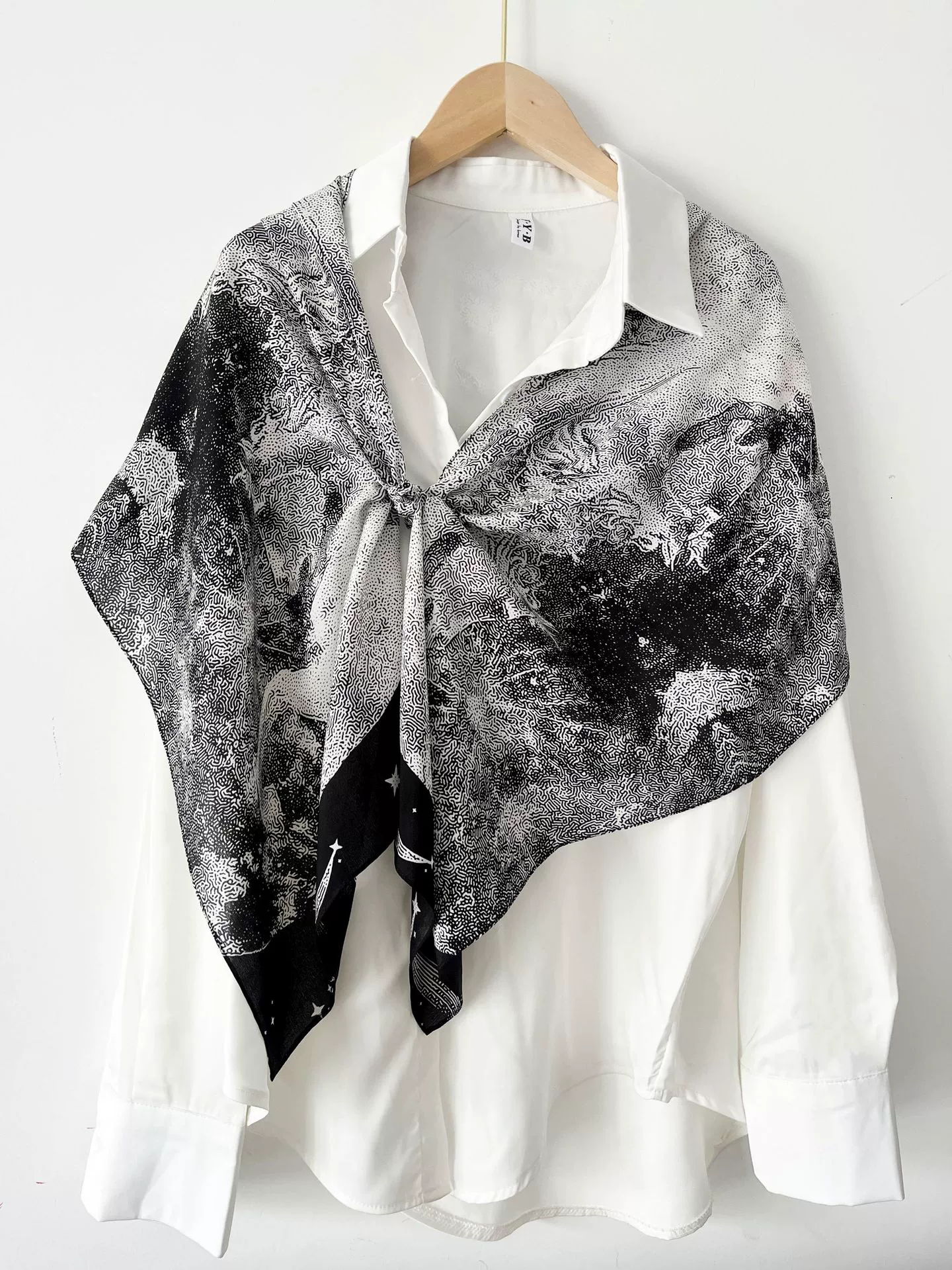 Summer classic silk scarf, neckerchief