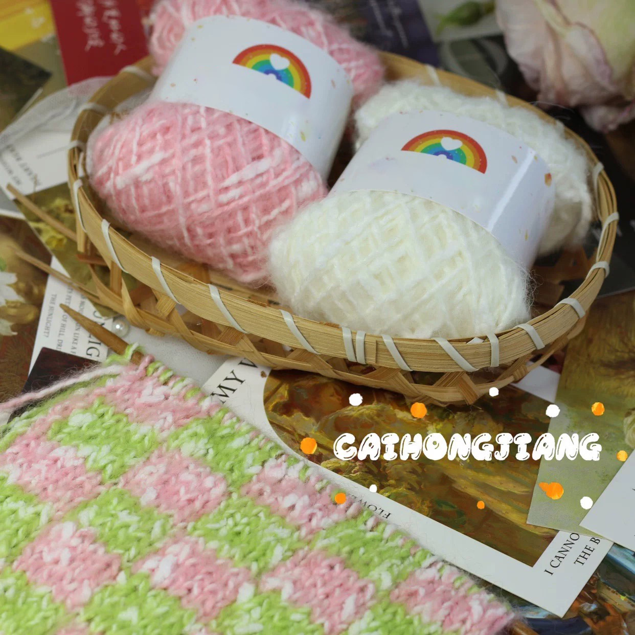 手工花式豆豆马海绒 粗线 衣服帽子包包围巾diy收编线 手混线毛线