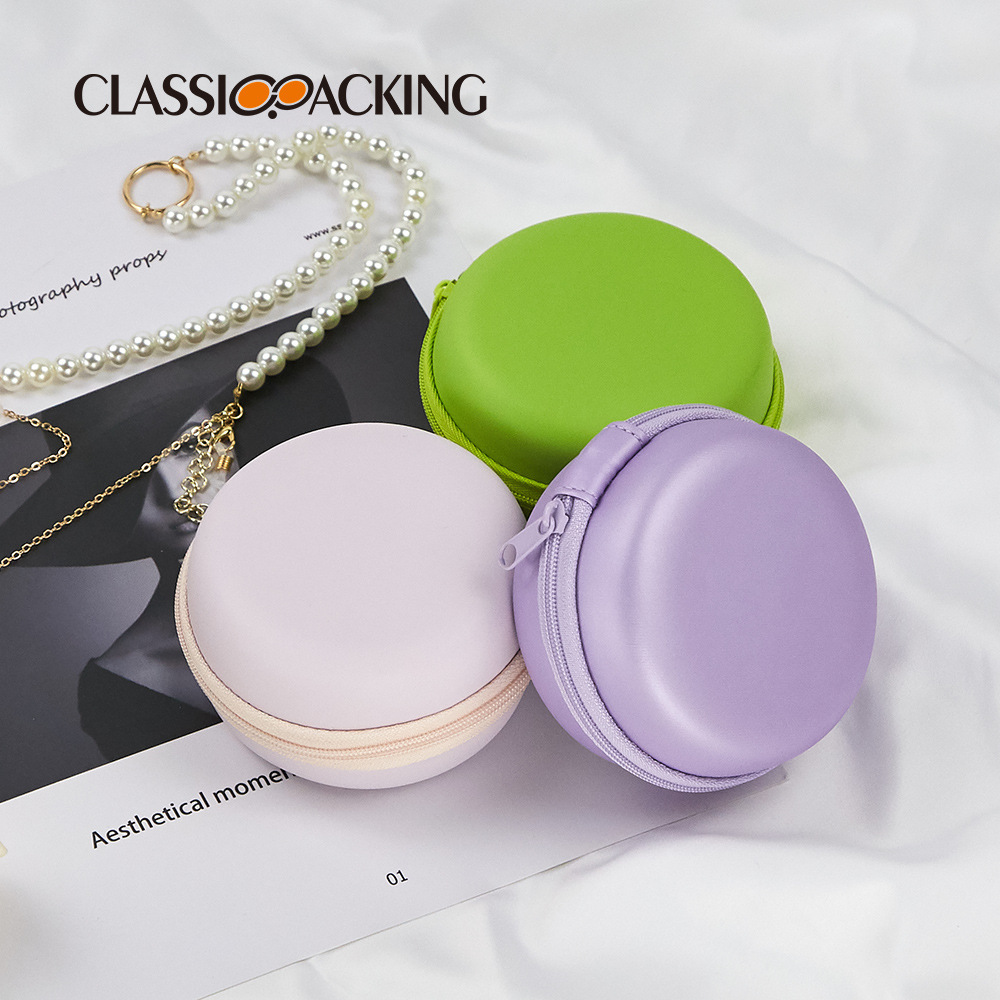 Joyero de suministro directo de fábrica Material de PU Caja de almacenamiento de joyería simple Bolsa de almacenamiento de collar de joyería portátil de viaje