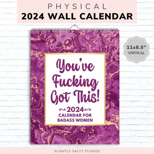 Cross-border 2024 Funny Wall Calendar