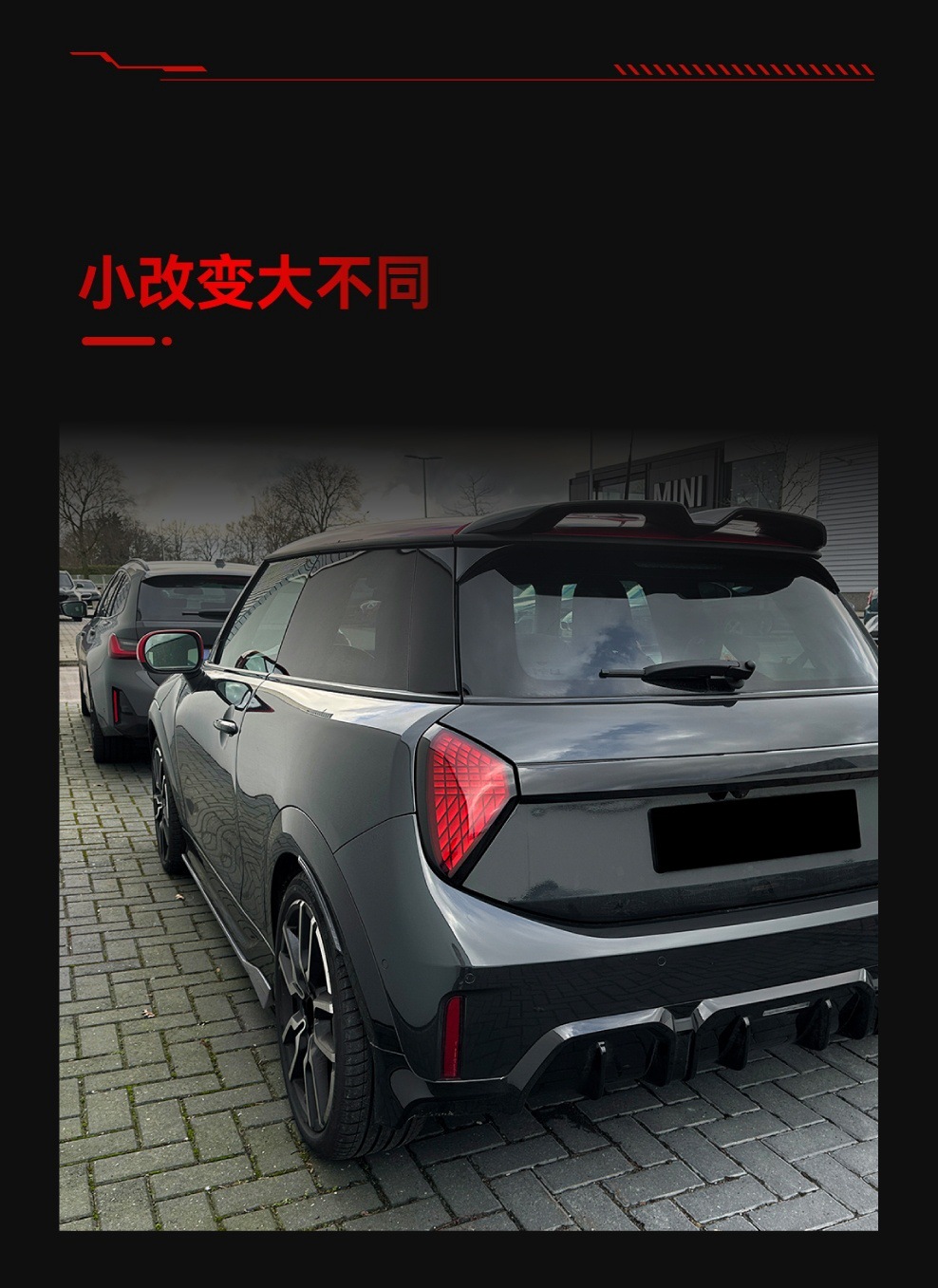 Applicable to 2024+ Bmw Mini Cooper Jcw F66 F67 Side Skirts, Spoiler, Small Body Kit, Cross-Border Modification