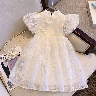 Ballet short sleeved princess dress, girls' party dressͯ�b