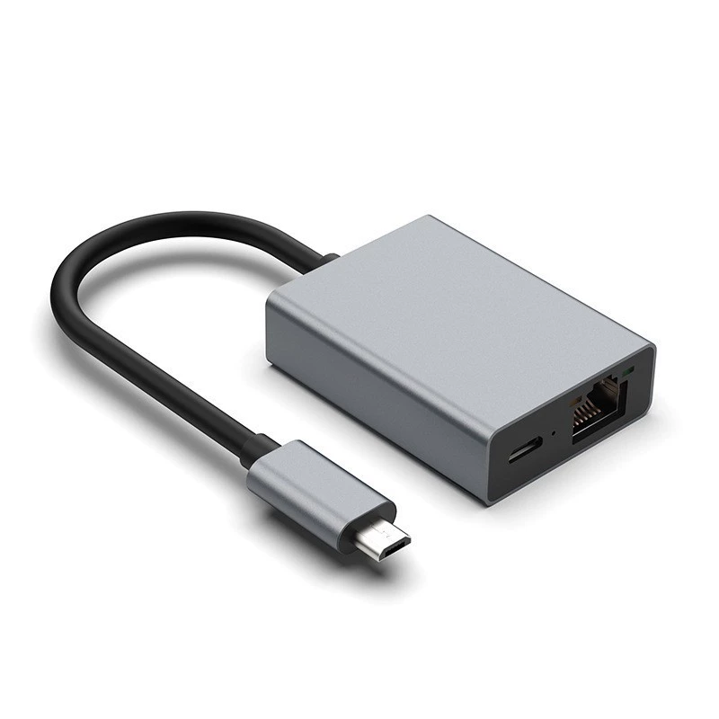 Тип-C к RJ45 гигабитная сетевая карта с быстрым зарядом PD100W для мобильного телефона и планшета, проводная сетевая карта, plug and play