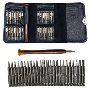 25-in-one multi-function 1 leather case screwdriver combination set Apple mobile phone laptop disassembly repair tool