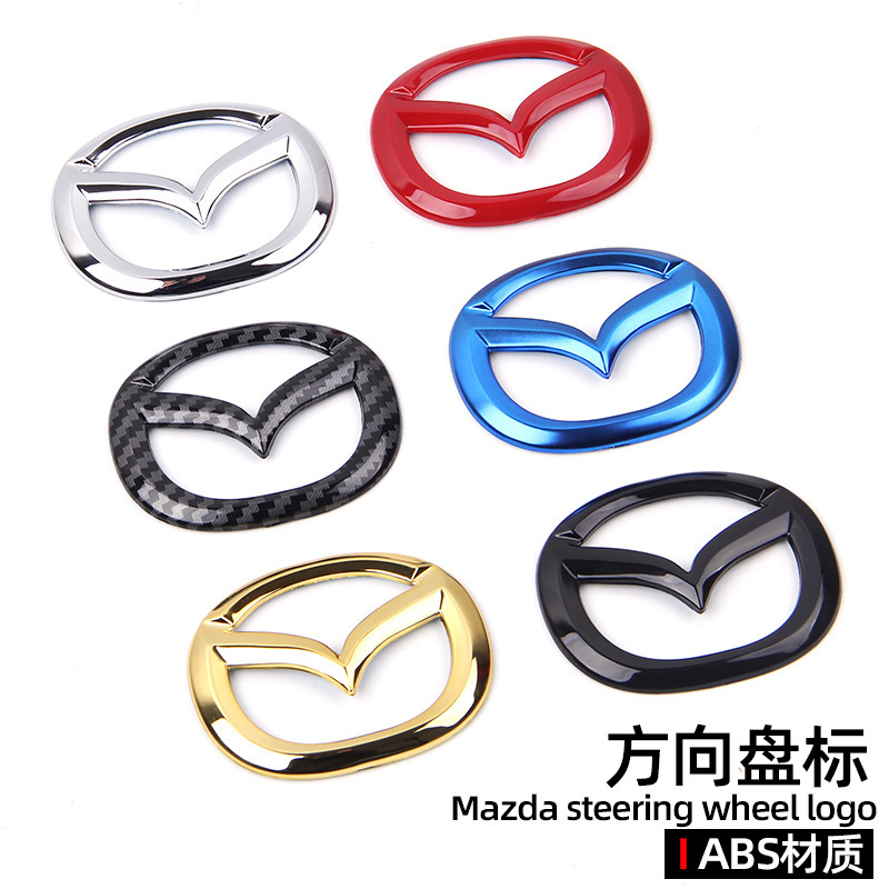 Adecuado para Mazda Angkera Atez CX4 CX5 volante estándar cubierta etiqueta etiqueta etiqueta etiqueta decorativa