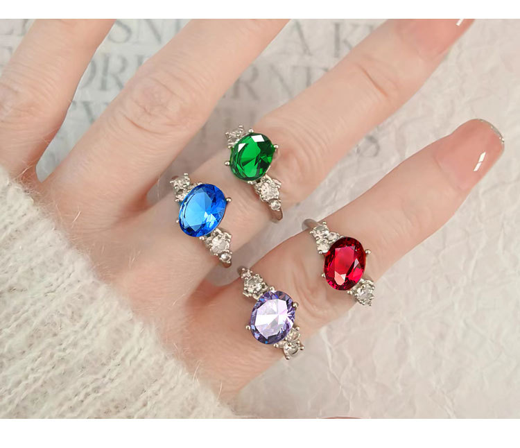Geometric Pattern All Seasons Season Women's Gender 925 Sterling Silver High Carbon Diamond Geometric Open Rings 925 Sterling Silver Rings