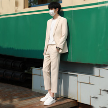 秋季西装套装男高级感潮流百搭西服痞帅男装休闲修身套装西装男装