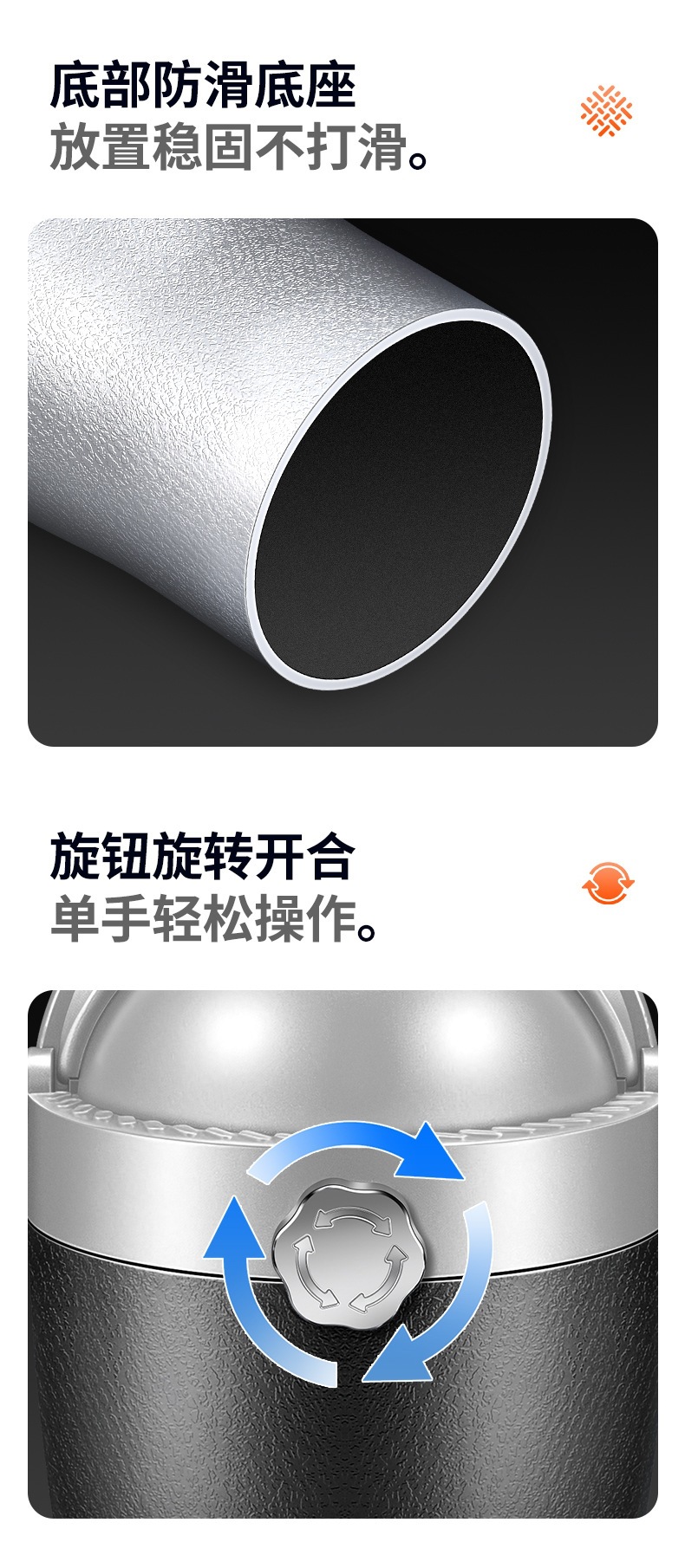 New model car ashtray with ceramic liner, fireproof, automatic pop-up lid, LED, detachable, suitable for car use, available for dropshipping