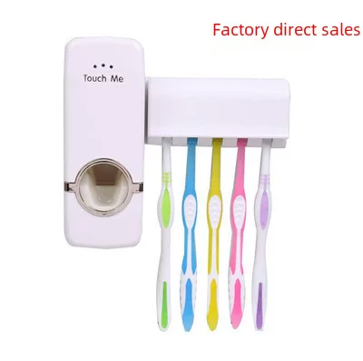 Toothpaste squeezer toothbrush holder Automatic toothpaste squeezer suit sticky hook toothbrush holder toothpaste holder wholesale