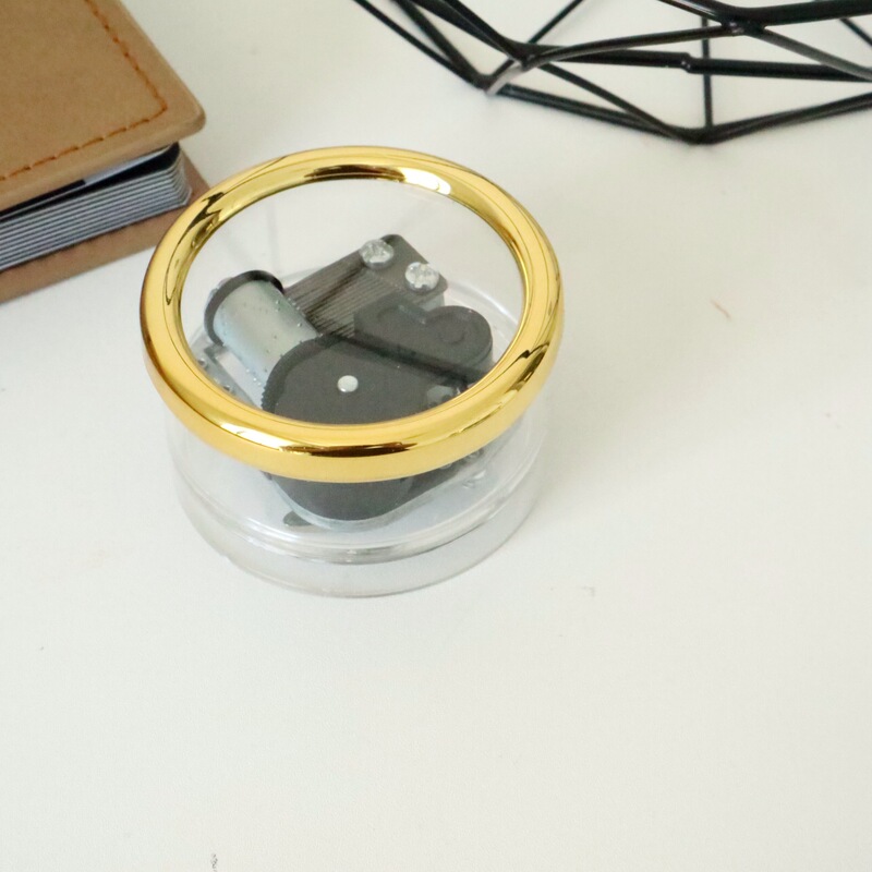 アクリル円形オルゴール金メッキフレーム手作りdiyオルゴール学生プレゼントメーカー直販|undefined
