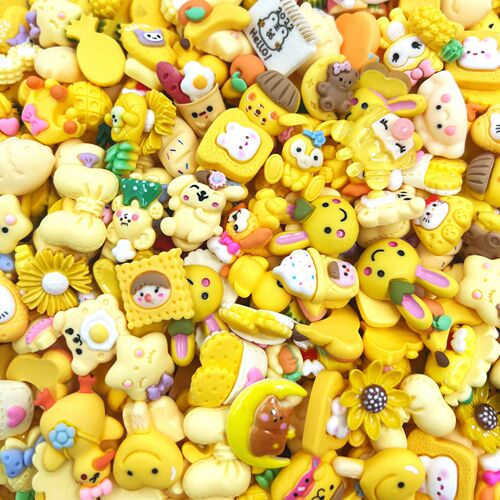 Cartoon resin accessories mixed set handmade DIY cream glue phone case stickers hair accessories cup decoration materials