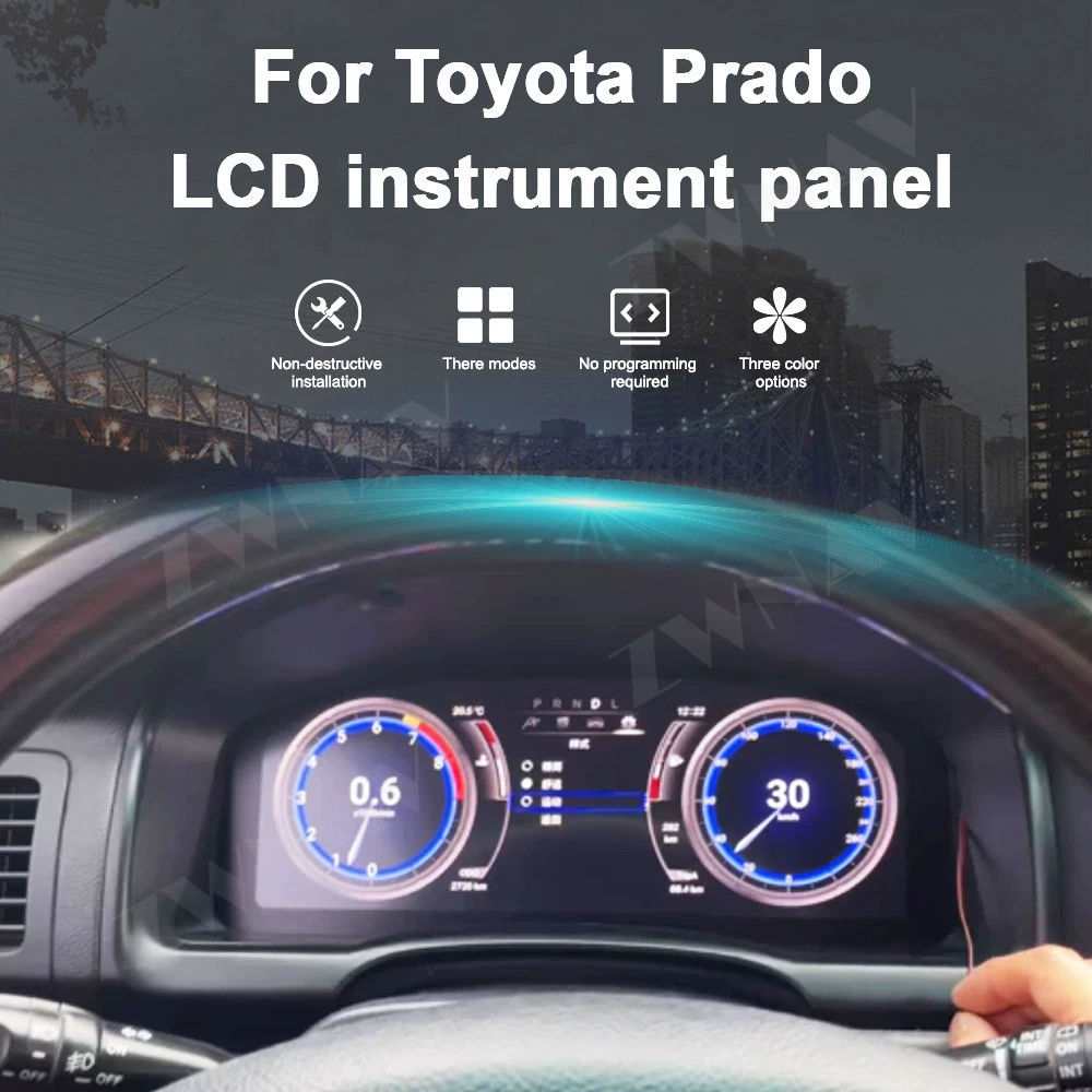 Подходит для старого Toyota Prado доминирование интеллектуального ЖК-приборной панели модифицированного дисплея LinuxLED расход топлива