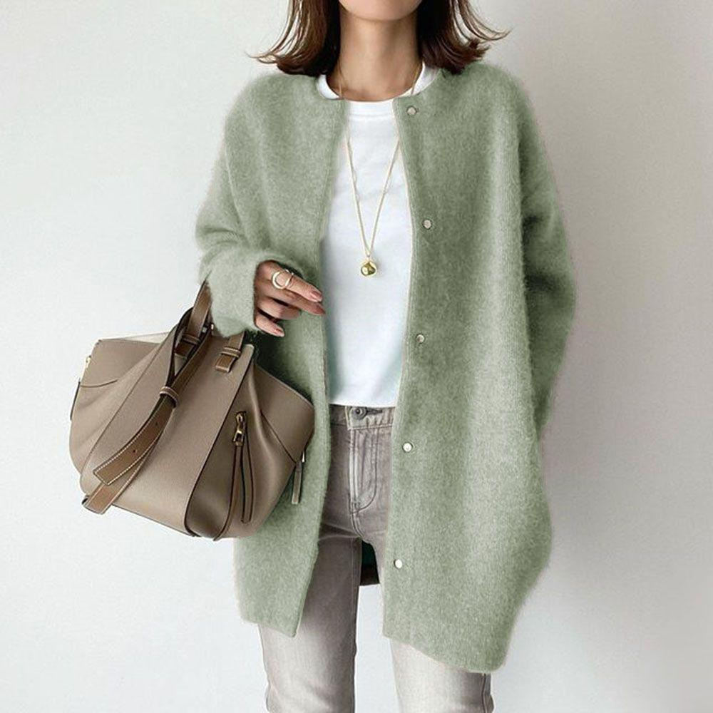 Regular Sleeve Sleeve Type Polyacrylonitrile Fiber, Faux Suede Fabric Type Wholesale Women's Casual Solid Color Long Sleeve Sweaters & Cardigans
