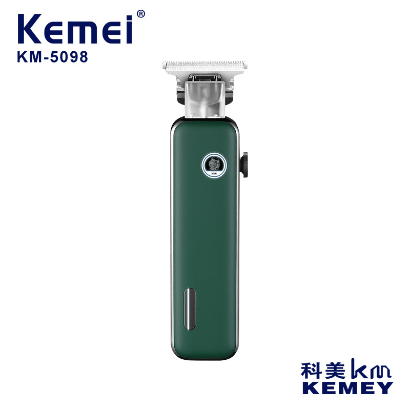 Kemei eléctrico Clipper KM-5098 transfronteriza Amazon LOGO luminoso aceite cabeza talla Clipper USB cortadora de cabello profesional